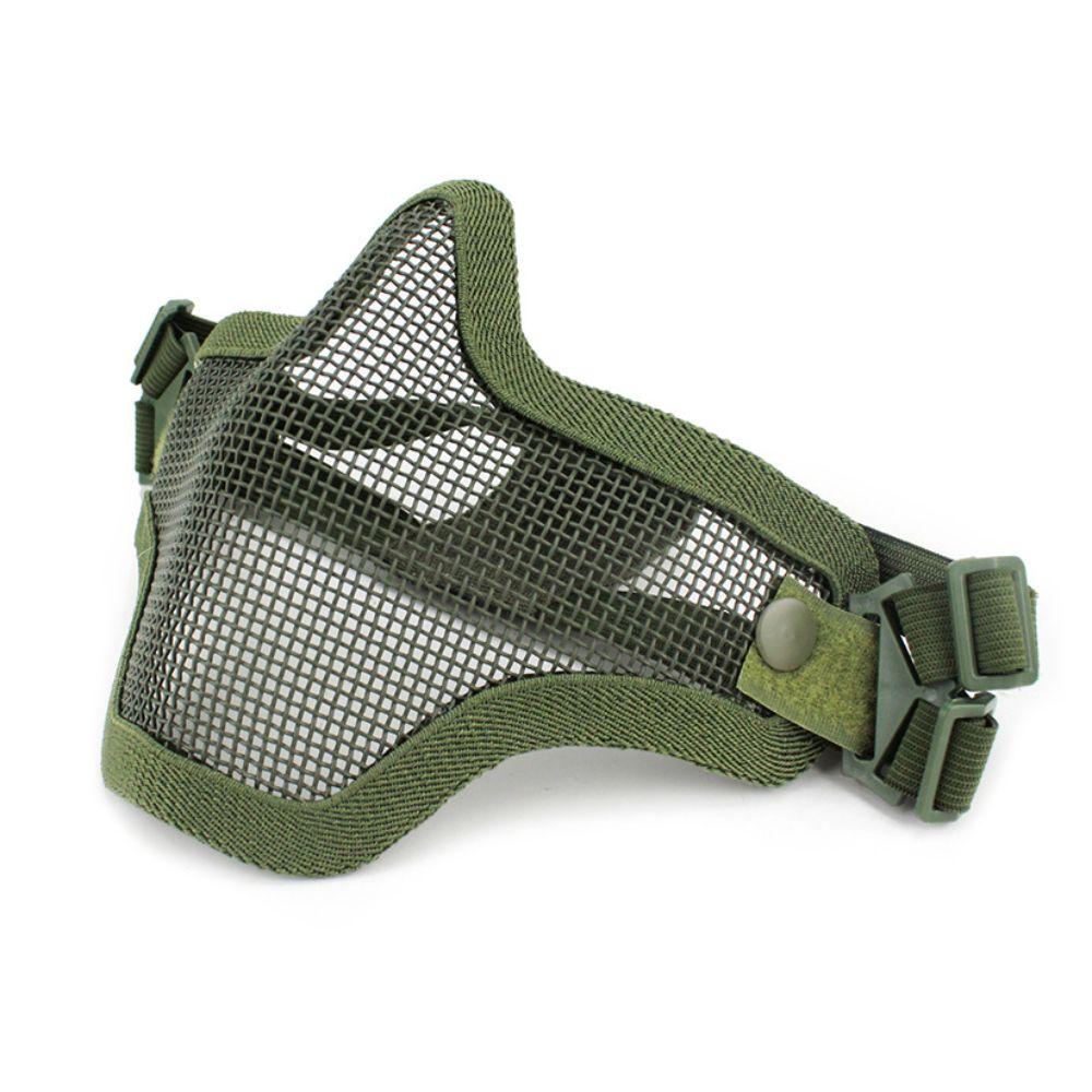 Adjustable Metal Face Mask Protective Strike Steel Mesh Mask Half Face Wire Mask Cosplay Costume