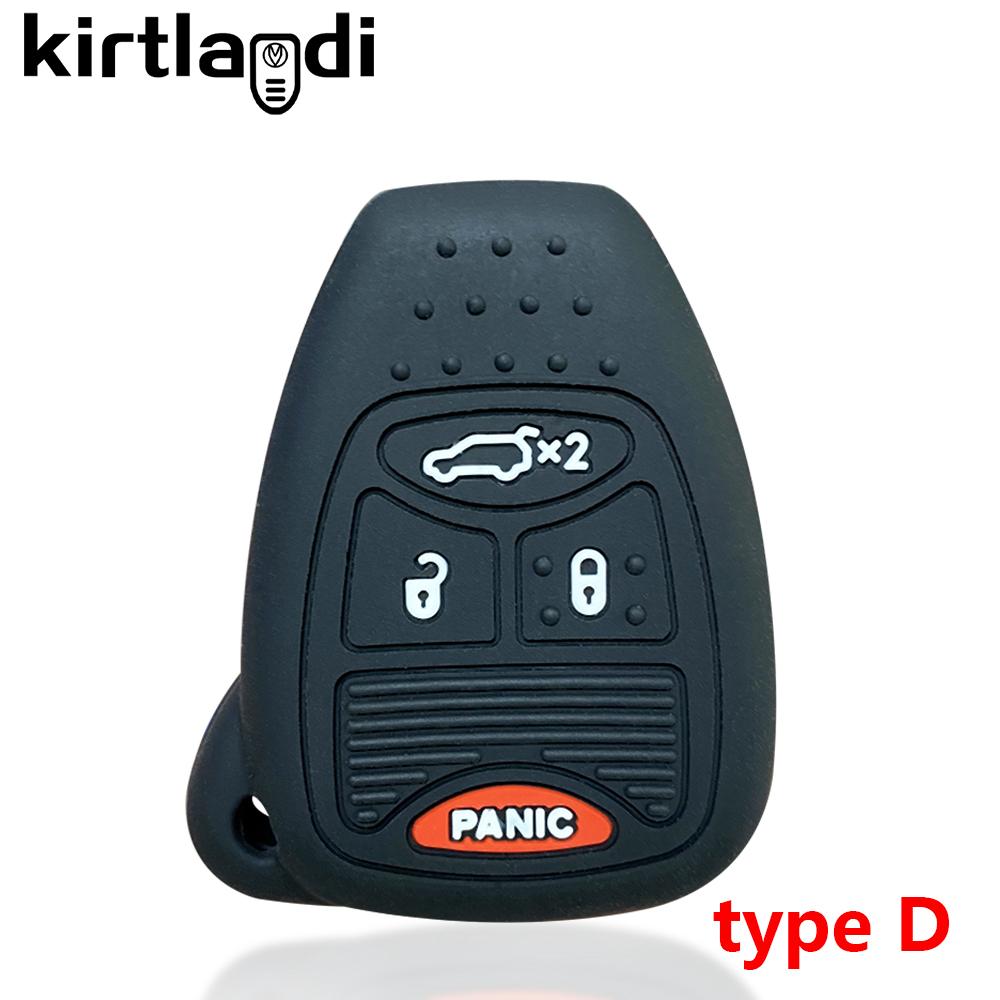 Силиконовый чехол для автомобильного ключа для Dodge Avenger Caliber, Jeep Patriot Cherokee Compass, Chrysler Pacifica 300C Voyager, чехол-держатель