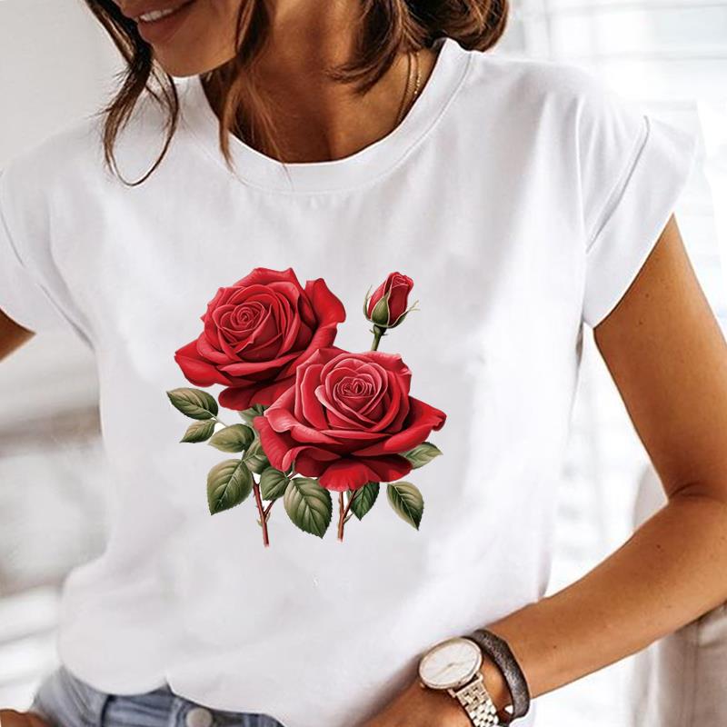 (Asian Size) Women Tee Top Clothing Trend Style Cute 90s Casual Printing Short Sleeve T Shirt Fashion Printed Lady Female Graphic T-shirts