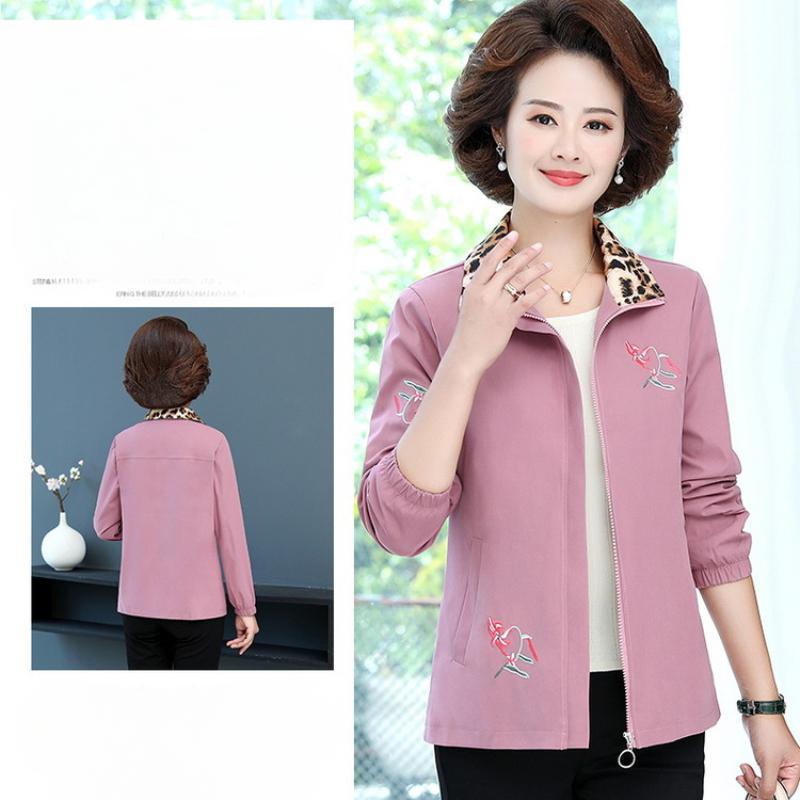 Женская весенняя ветровка куртка для женщин среднего возраста короткая куртка топы женские модные пальто