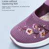 Обувь для мамы, новые летние туфли на мелкой подошве с вышивкой, женская дышащая повседневная обувь
