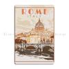 Rome Italy Vintage Poster Metal Plaque Party Customize Garage Wall Plaque Wall Decor Tin Sign Poster