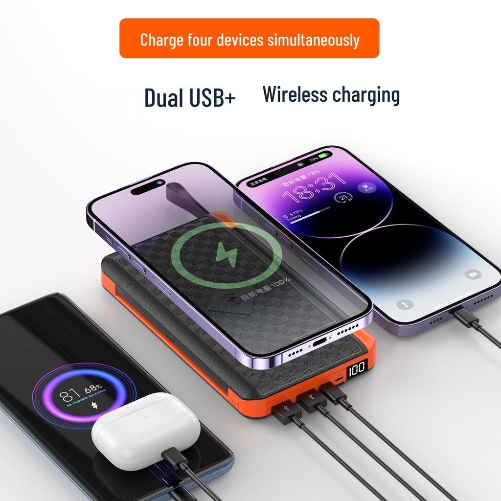 Складная солнечная power bank на 20000 мАч – Портативное зарядное устройство большой емкости для кемпинга на природе