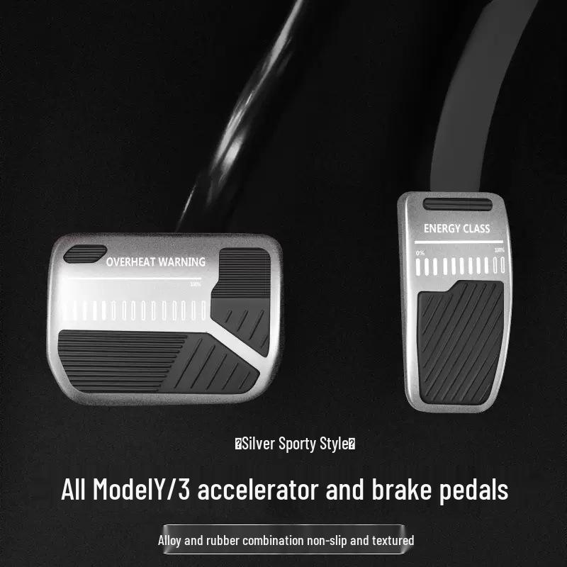 Tesla Model 3 YL Anti-slip Pedal Covers - Metal Accelerator & Brake Accessories