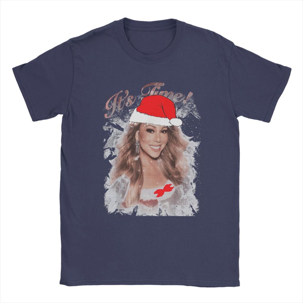 Mariahh CAREY It's Time 2025 Gift Men's T Shirt Creative Tees Short Sleeve Round Neck T-Shirts 100% Cotton Summer Tops