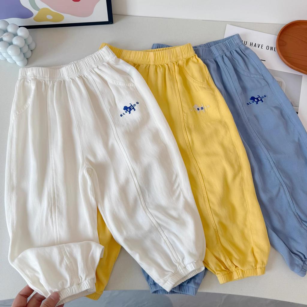 Soft Tencel Cotton Kids Anti Mosquito Pants Summer Unisex Baby Trousers