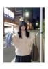 Elegant Women's White Raccoon Fur Pullover - Luxurious, Soft Cream Inner Layer, Winter Knitwear