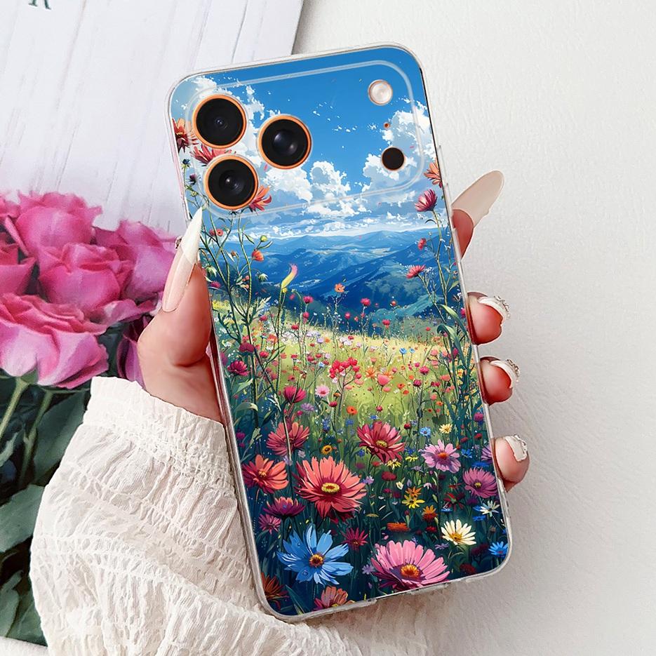 Для Apple iPhone 17 Pro Max Чехол iPhone17 Air Модный Расписной Чехол Мягкий Силиконовый Чехол Для iPhone 17 Air iPhone17 Pro Max Fundas