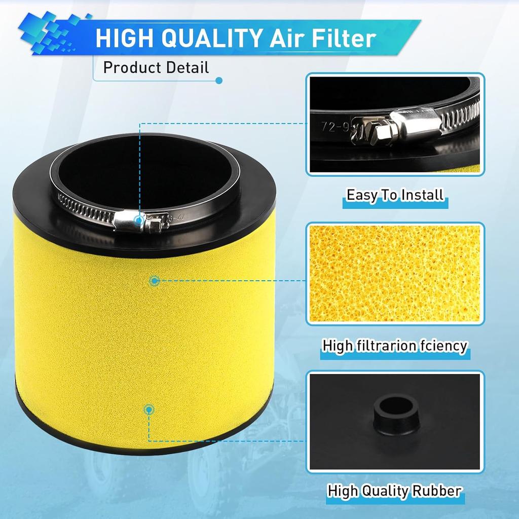 17254-HN1-000 Air Filter Replacement For Honda Foreman Rubicon 500 TRX500FA Pioneer 500 TRX500FM6 4X4 Sportrax 400 TRX400EX, Foreman 4X4 ES TRX500FE