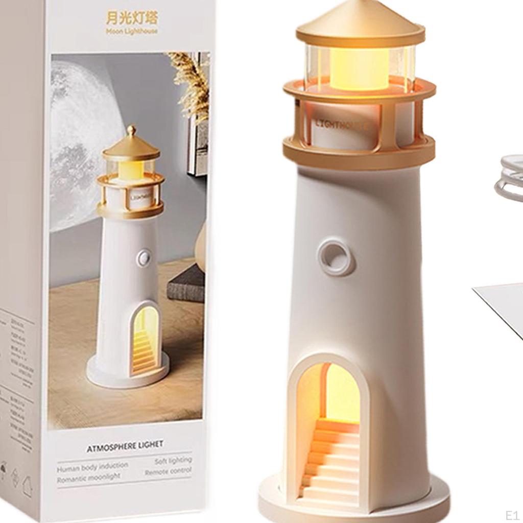 Lighthouse Shaped Light Decorative Nightlight Bedside Table Lamp Desk for Tabletop Decoration