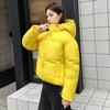 Простой стиль повседневный дизайн с капюшоном одежда-хлеб короткая куртка женская зимняя новая свободная теплая хлопковая одежда