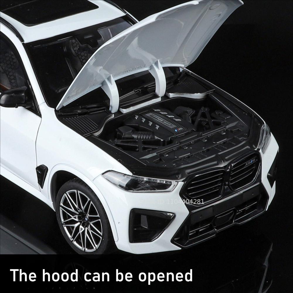 1:18 X5M Honda Accord Car Toys Alloy Diecast Models Shock Absorption Doors Opened Front Wheel Steering Vehices Desktop Ornament GT6
