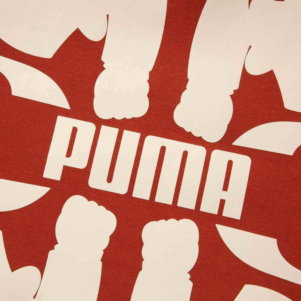 Puma X Staffonly X Monopoly Collaboration Pattern Letter Print Loose Drawstring Hoodie Unisex Hoodies Brown 539896-83
