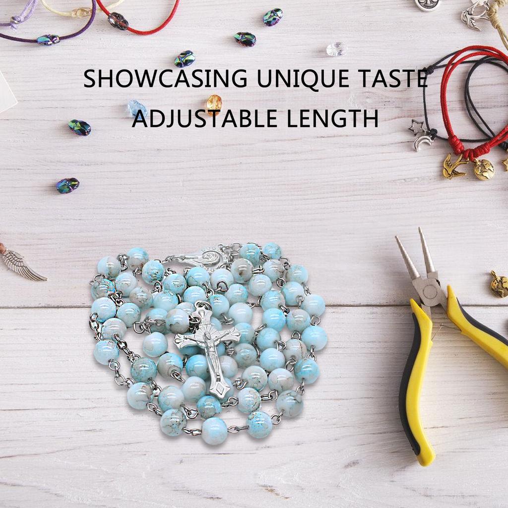 Католические маркировки бусины четки ожерелье кресты религиозная цепь церковные молитвы подвески ювелирные изделия для женщин крещение подарок