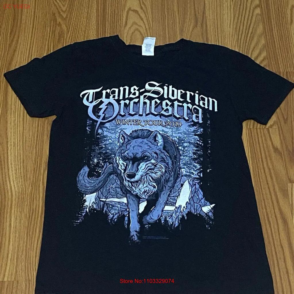 Trans Siberian Orchestra 2019 Winter Tour Concert T Shirt Wolf Size S vintage Washed Unisex Soft Stretched Stylish streetwear