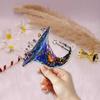 Witch Hat Sun Catcher 2D Acrylic Halloween Decoration Stained Glass Style Witch Hat Hanging Ornament for Window Wall Door