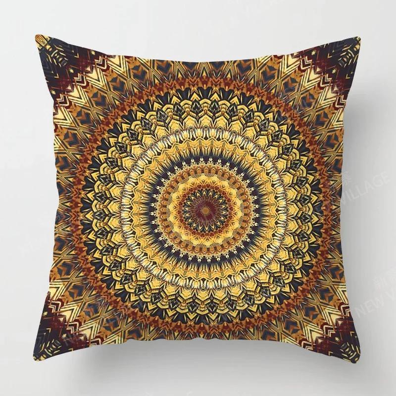 Осенний Домашний Декор Осенний Декор Гостиной Наволочка для Декоративной Подушки Диван Бохо Наволочка Мандала   X