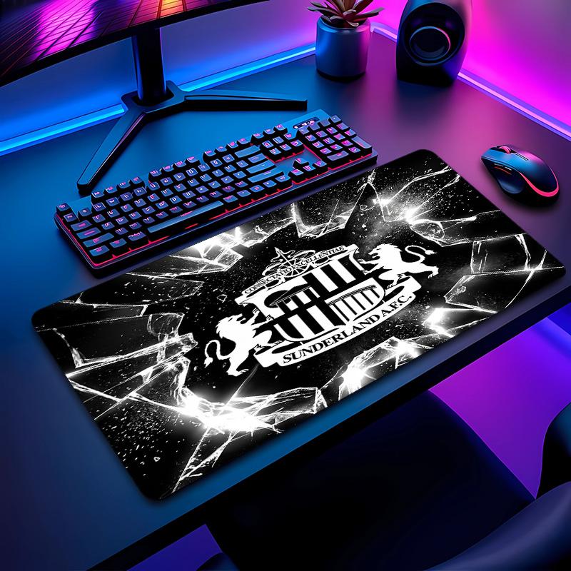 Sunderland Football Print Mouse Pad Non?Slip Rubber Desk Mat Waterproof Gaming Mousepad For Laptop Office Desktop
