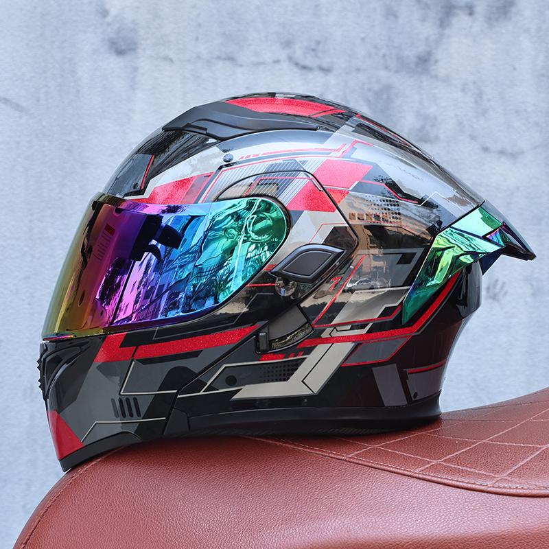 ORZ-Premium ABS Modular Motorcycle Helmet, Dual Internal & External Visor, Breathable Anti Impact Protective Gear for Riders