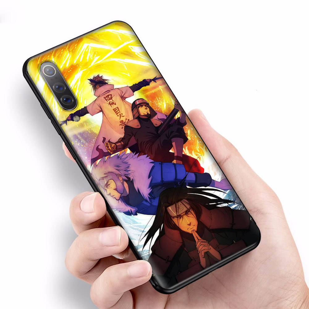 W-20 Naruto Hokage Soft Black Case for iPhone 11 12 13 14 15 6 7 8 X XS Pro Max XR Samsung S21 S22 S23 S24 FE Ultra S8 Plus