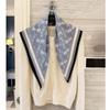 NINA SOLOR Double Crepe Mulberry Silk Square Scarf
