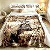 Witchcraft Theme Custom Blanket Personalized Name & Text Customized Soft Warm Throw Blanket Home Decor