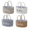 Cotton Rope Storage Basket Portable Cosmetics Storage Durable Baby Nappy Organiser  for Newborn