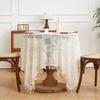 Retro Hollow Crochet Tablecloth Rectangular Round Dining Table Coffee Table Tablecloth Cabinet Cover Towel Household