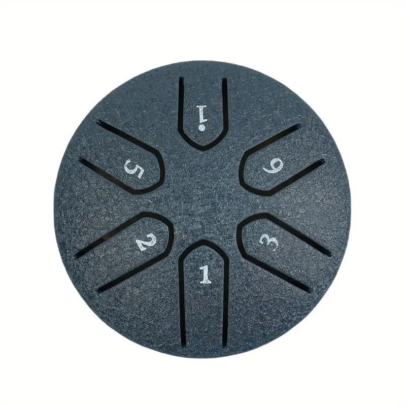 3-дюймовый набор язычковых барабанов из легированной стали - 6 нот, мини-ударный инструмент для медитации, йоги и звукового исцеления