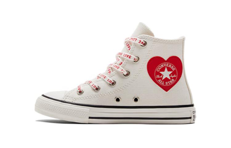 Converse Кеды Chuck Taylor All Star Высокие из износостойкого холста Бело-красные Детские A01580C