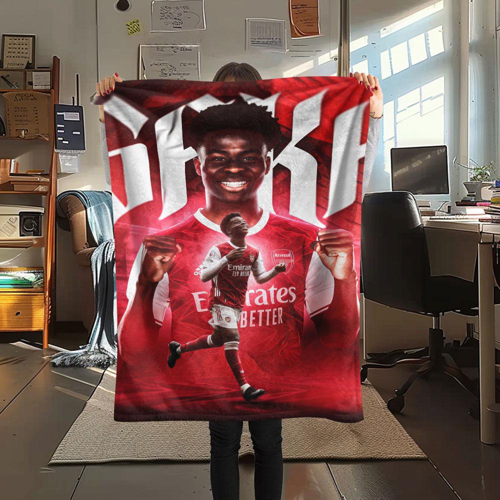 Bukayo Saka Legend Blanket, High quality Comfortable for All Seasons, Home Decor, Warmth and Comfort
