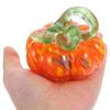 Hand Blown Glass Color Crystal Pumpkin Figurine Paperweight Halloween Adornment Statue  Harvest