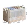 PVC Transparent Storage Basket for Clothes Underwear Storage Box Stainless Steel Frame Wardrobe Organizer Waterproof Cloth Box