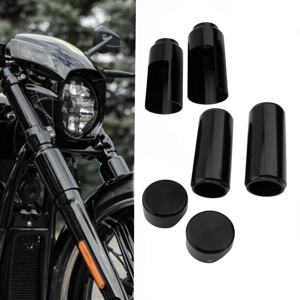 Стильный черный чехол на амортизатор передней вилки, совместимый с Harley Breakout 2018