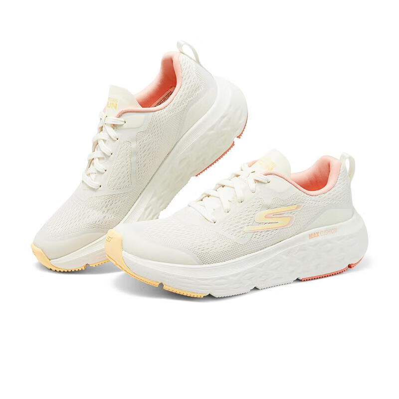 Skechers Серия Go Удобные Универсальные Низкие Беговые Кроссовки Женские Кроссовки Светло-Желтый Розовый 129126-NTPK