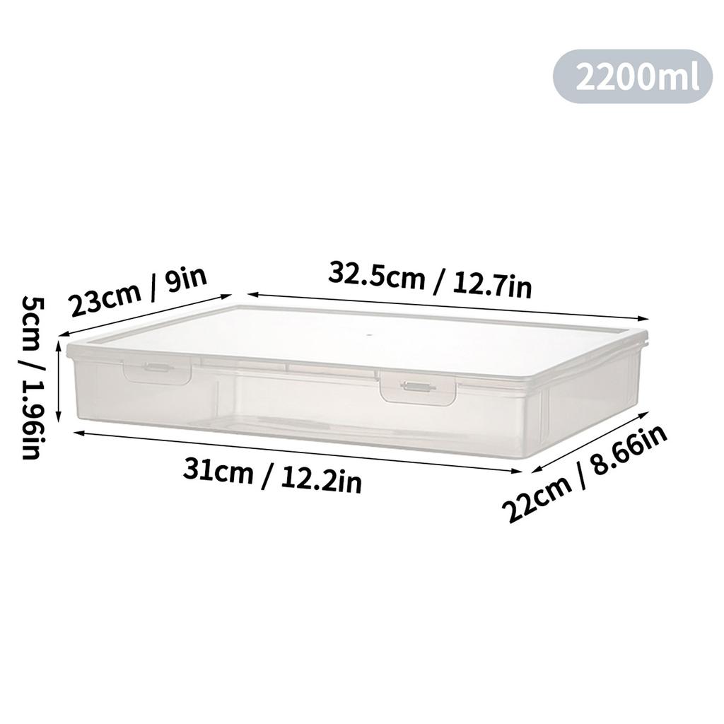 Пластиковый ящик для хранения офисных принадлежностей Большая вместимость Прозрачный чехол для хранения бумаги формата А4 Настольная организация хранения