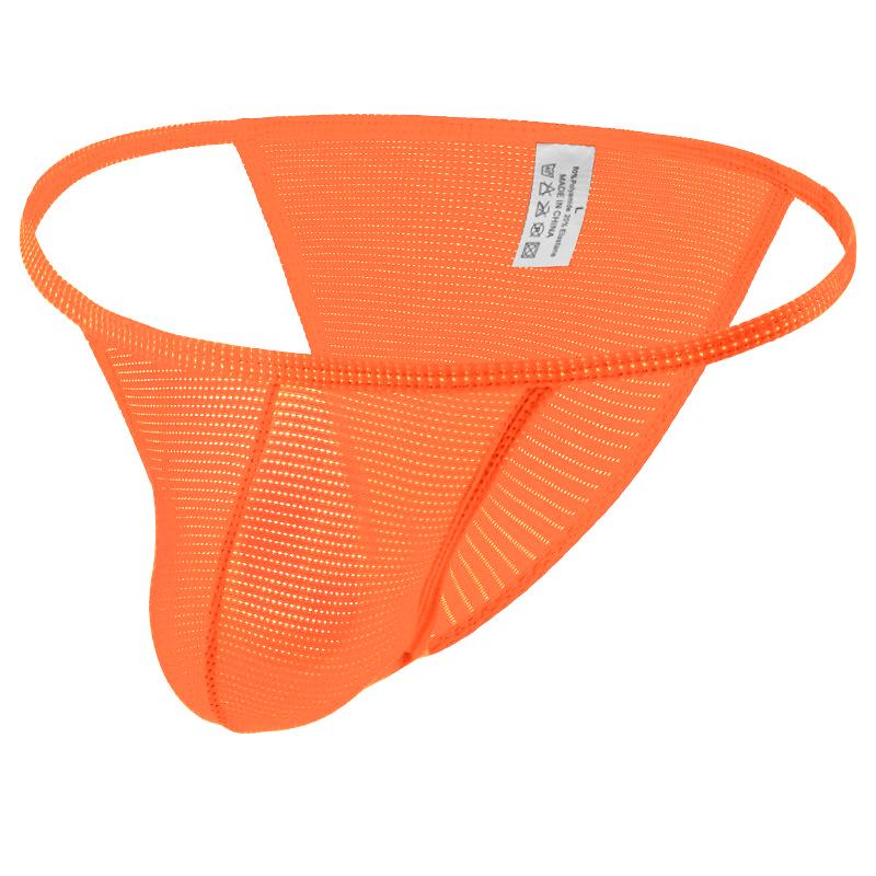 Мужские сетчатые трусы-слипы с высокой посадкой и U-образным большим гульфиком - Сексуальные, удобные и дышащие.