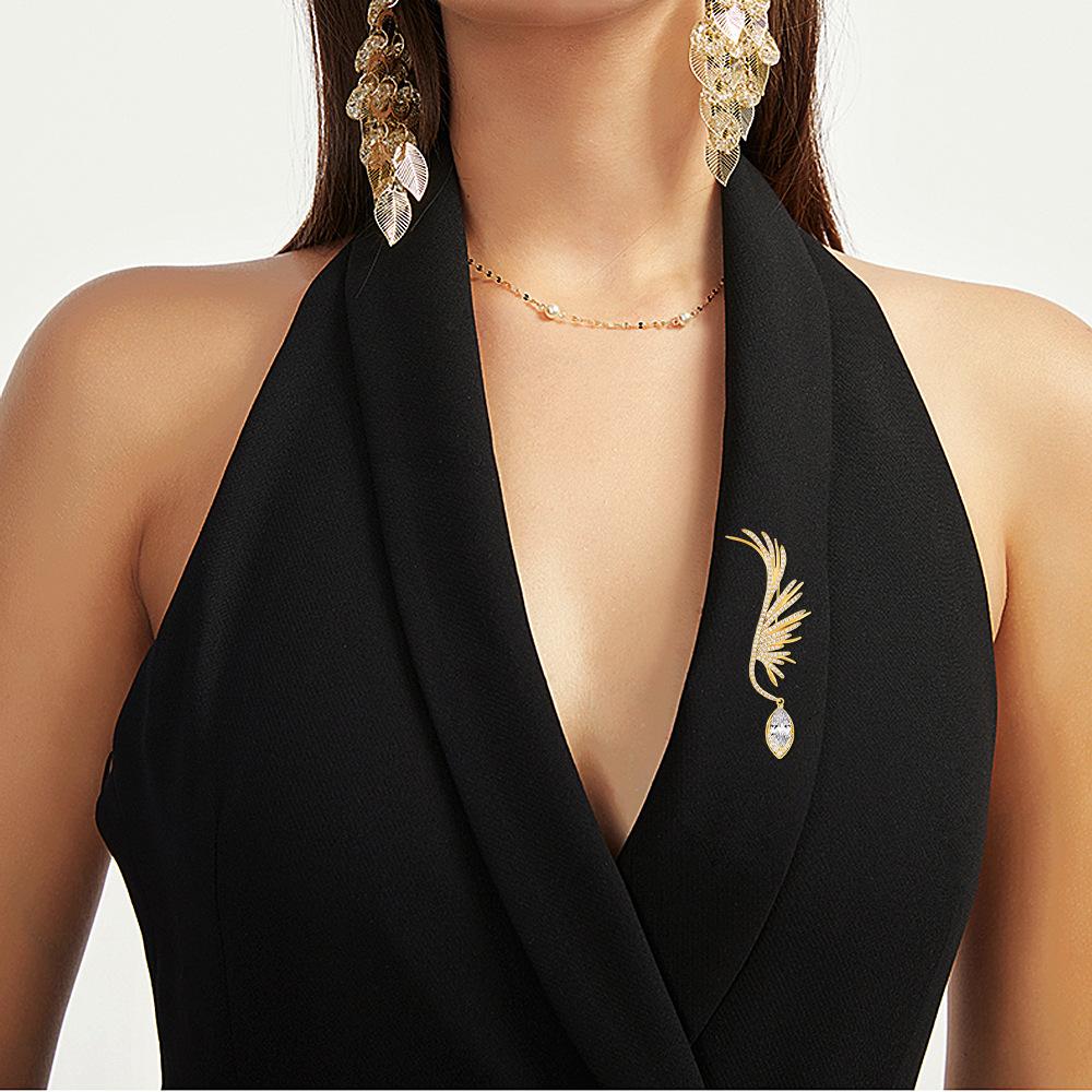 Senior Brooches Flower Leaf Brooch Pins for Women Suit Pendant Fashion Brooches Jewelry