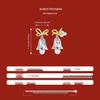 Yinziyun Christmas Snowflake Bell Earrings: S925 Sterling Silver Bow Studs