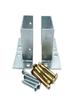 Adjustable Grape Trellis Corner Bracket Set for Cement Ground: Includes Iron & Wooden Vertical Posts for Fence Railing.