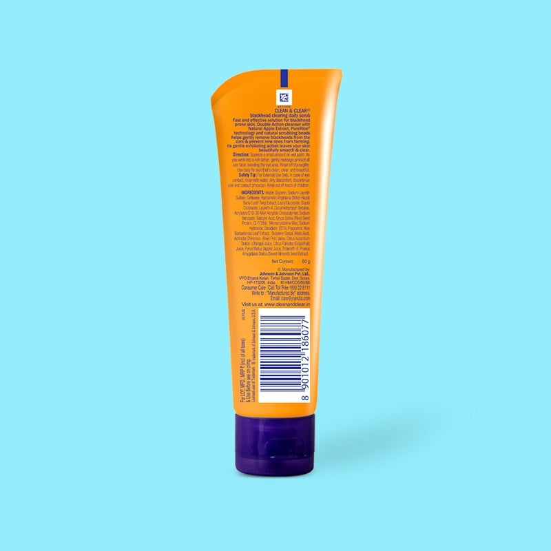 CLEAN & CLEAR Ежедневный скраб для очищения черных точек 80г