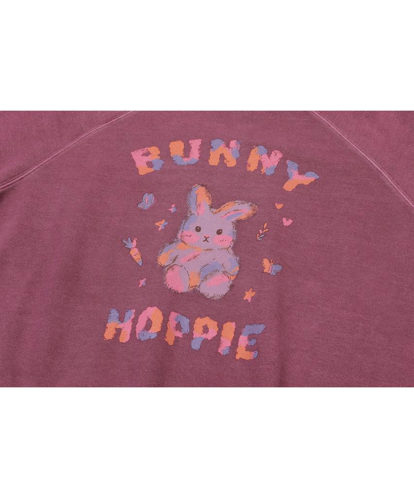 CPGN STUDIO Pastel Bunny Raglan Pigment Sweatshirt Dusty Pink