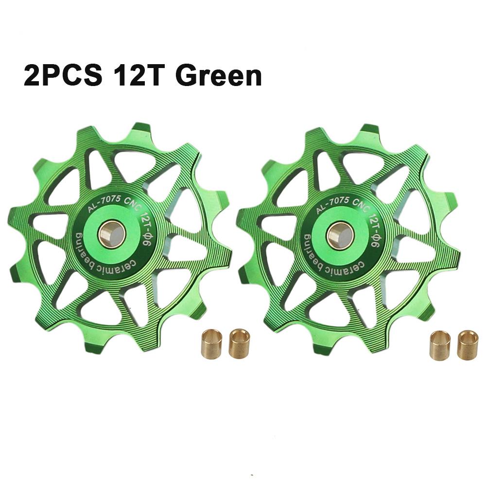2pcs 12T 14T Bike Ceramic Bearing Rear Derailleur Pulley Guide Roller Idler For SHIMANO SRAM DEORE GX Jockey Wheel Bicycle Parts