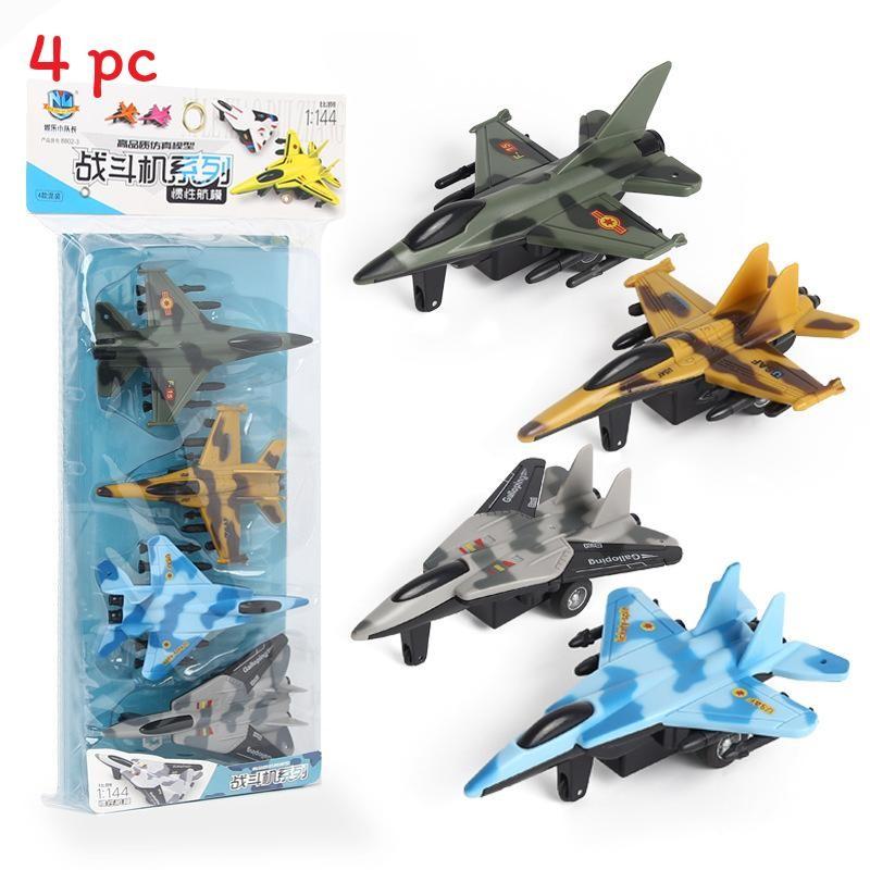 Simulation Inertial Solid Color Aircraft Fighter Children Model Toy