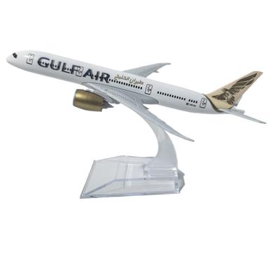 Масштаб 1/400 16 см Gulf Air Boeing 787 Модель самолета Модель самолета Литой металл Самолеты Подарок Коллекция