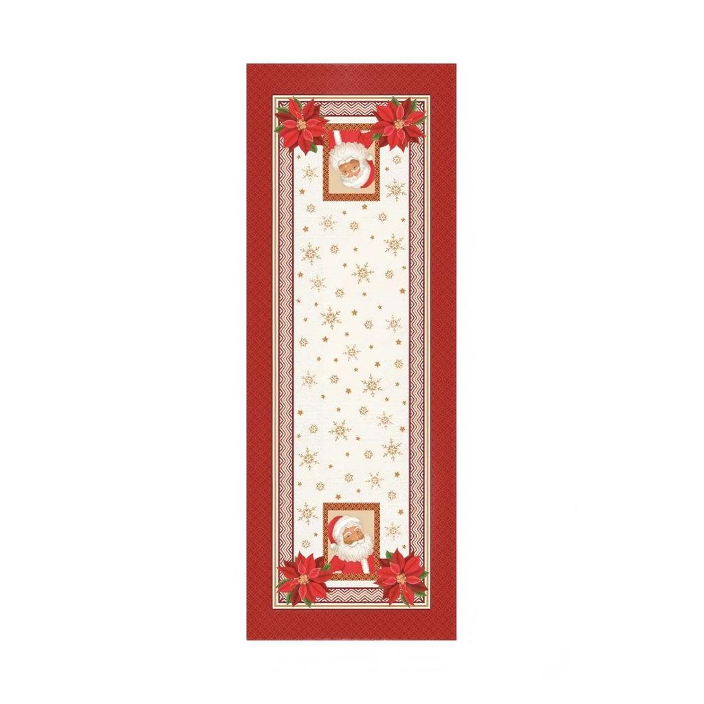 Christmas Runner Rug Cute Gingerbread House Printed Long Hallway Mat Non Slip Soft Area Carpet for Sofa Living Room