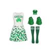 Independence Day Cheer Print Cheerleading Dress Set Performance Sport Kids Costume