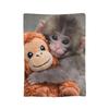 Baby Punch Monkey Lonely Blanket Fleece Print   Multifunction Super Warm Throw Blankets for Home Couch Plush Thin Quilt