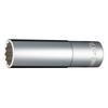TONE Deep Socket Drive Angle Width Across Flats 17mm (12 Square) HP4D-17L 12.7mm (1/2")