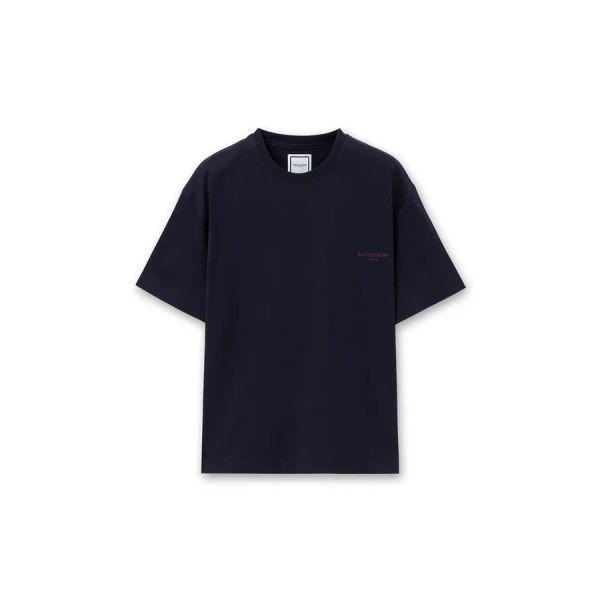 [wooyoungmi] Navy Train Cabin Graphic T-shirt W263TS16707N